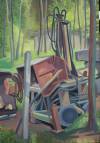 Sandsteinbohrer | ÖL AUF LEINWAND | 2025 | 116 X 80 CM